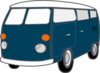 Blue Old Van Clip Art